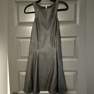 Faux leather dress